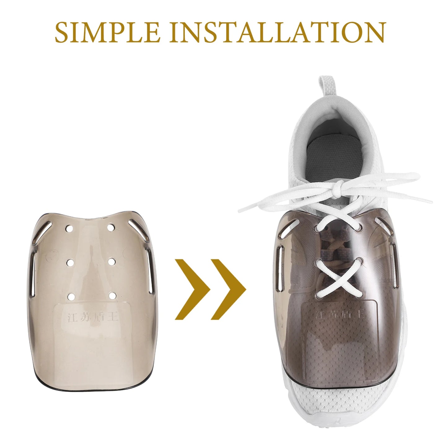 4 PCS Anti-smash Foot Cover Shoe Protectors Safety Guard Metatarsal Covers for Shoes Metal Cap Toe Boots Guards Abs Steel