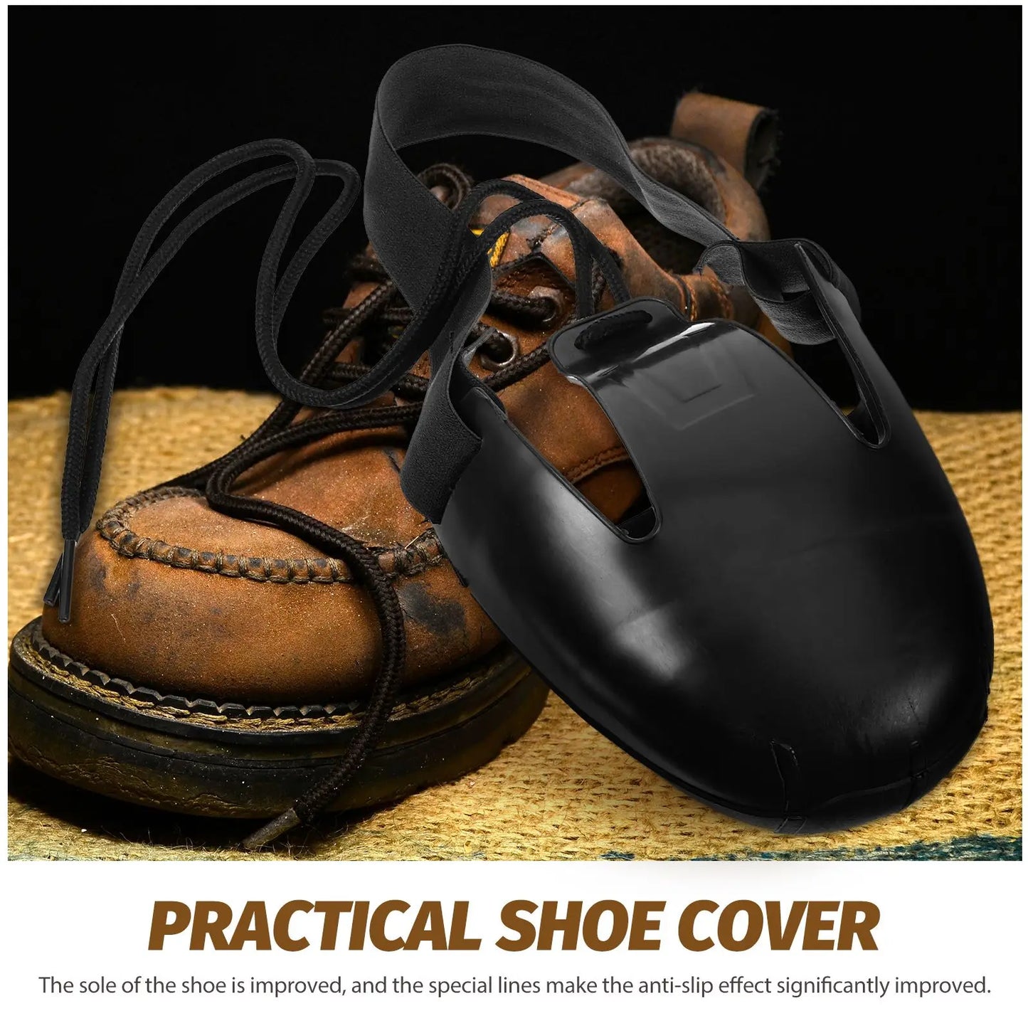 Safety Shoe Covers Boots Toe Caps Shoes Protective for Visitors Steel Non Slip Overshoes Welding Miss Guard