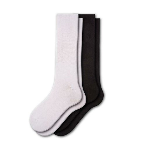 Diabetic Wide Foot and Wide Calf Crew Socks (2 Pair)