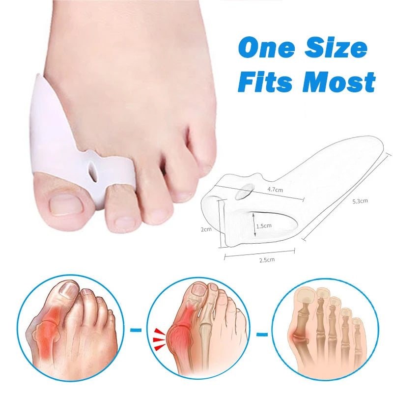 Pexmen (2) 4Pcs Gel Bunion Corrector Toe Spacer