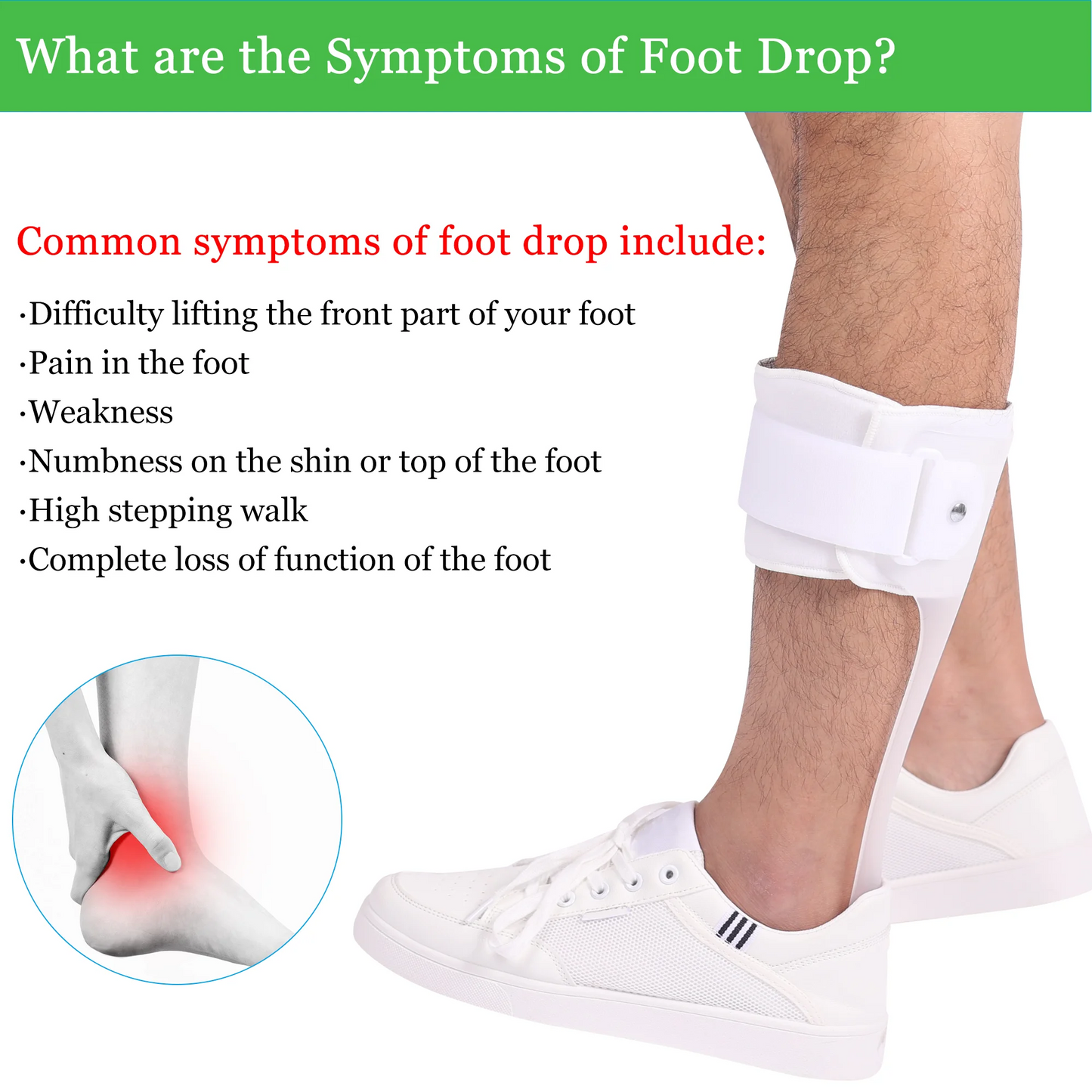 AFO Drop Foot Brace for Walking- Unisex