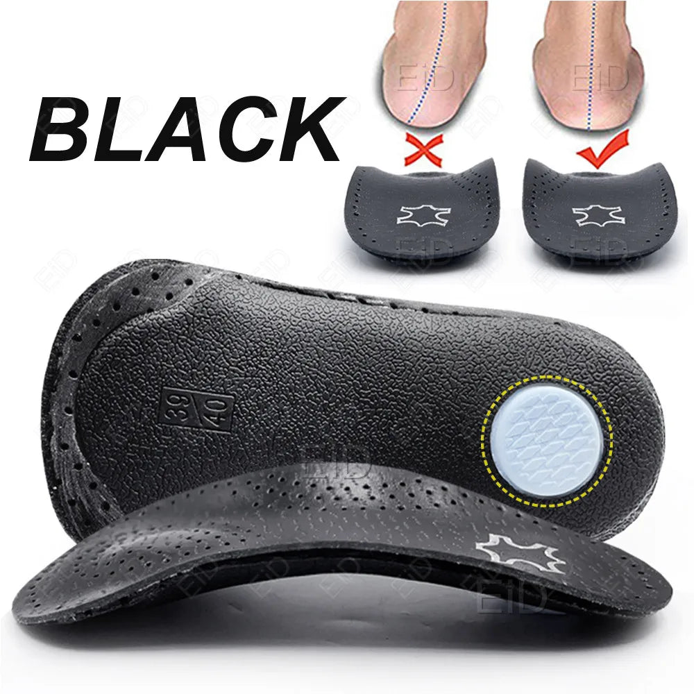 Leather orthotic Insoles OX Leg Heel Cushion for Feet Soles Relieve Foot Pain Protect Spur Support Shoes Pad Feet Care Inserts