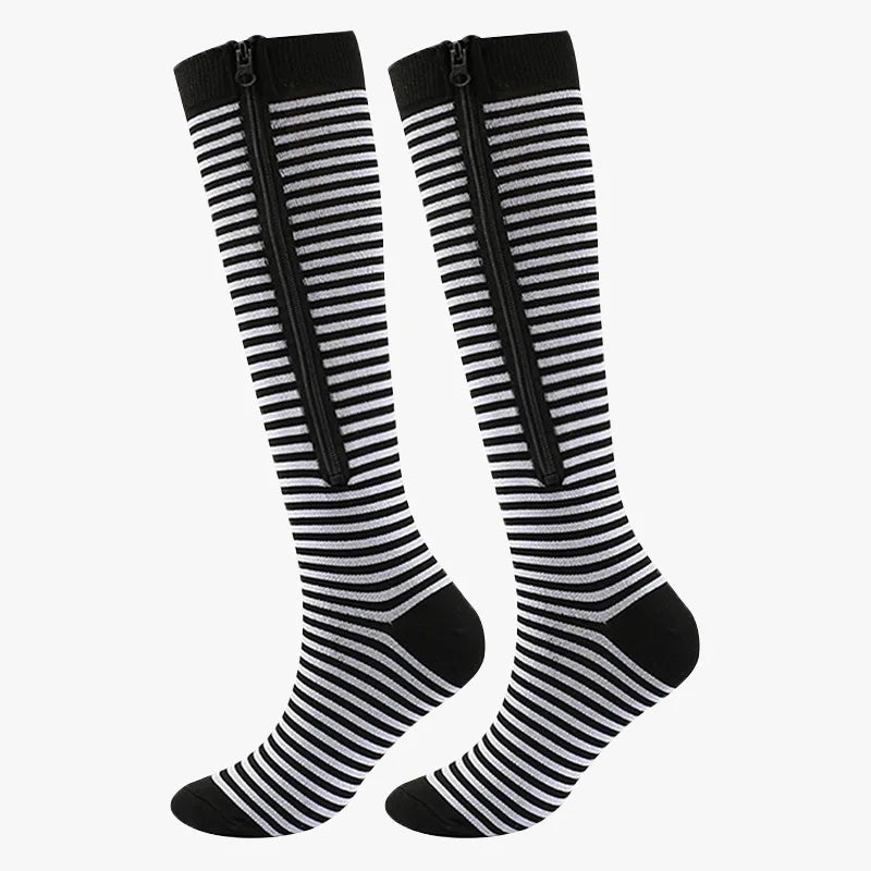 1 Pair Medical  Compression Socks with Zipper(Unisex)
