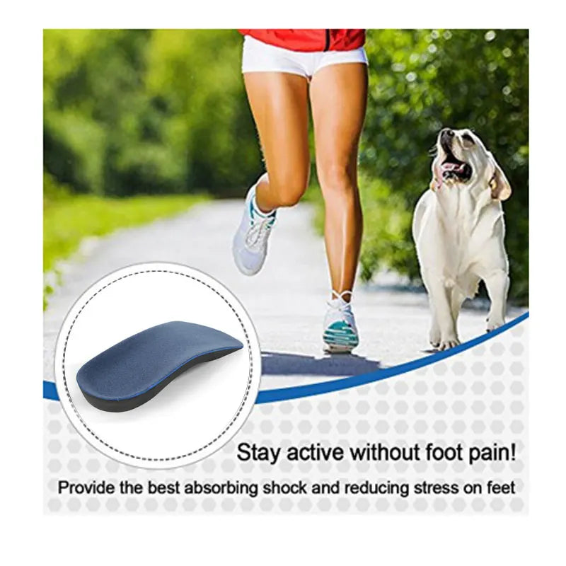 1Pair 3/4 Orthotic Shoe Inserts for Arch Support and Plantar Fasciitis