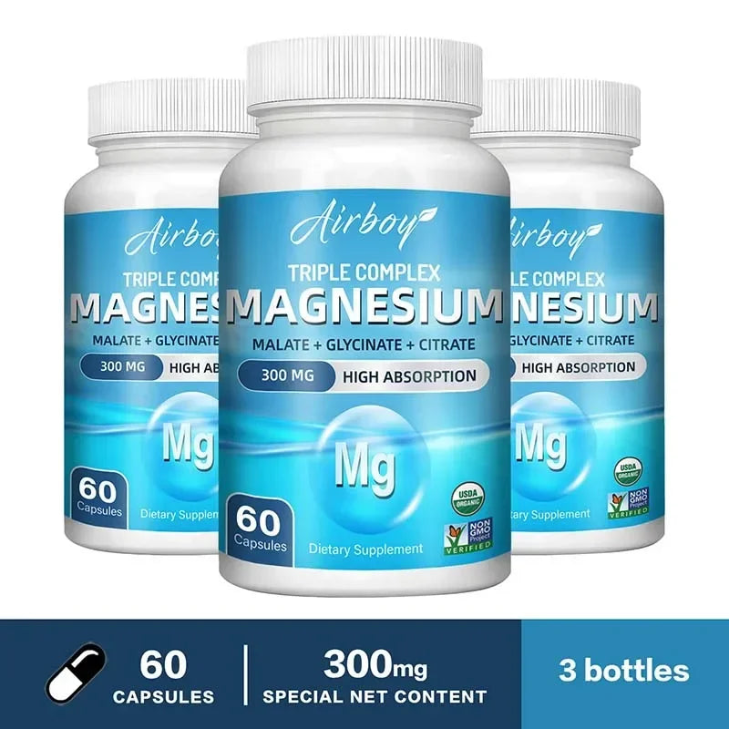 Triple Magnesium Complex - with Glycinate, Malate, and Citrate