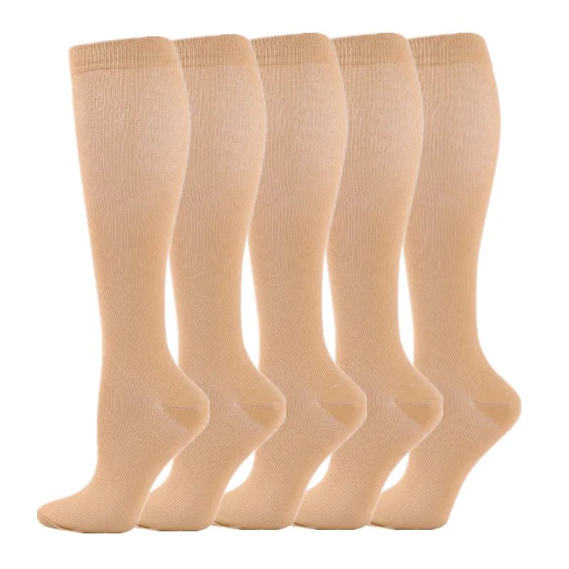 5 Pair/Pack Knee High Compression Socks