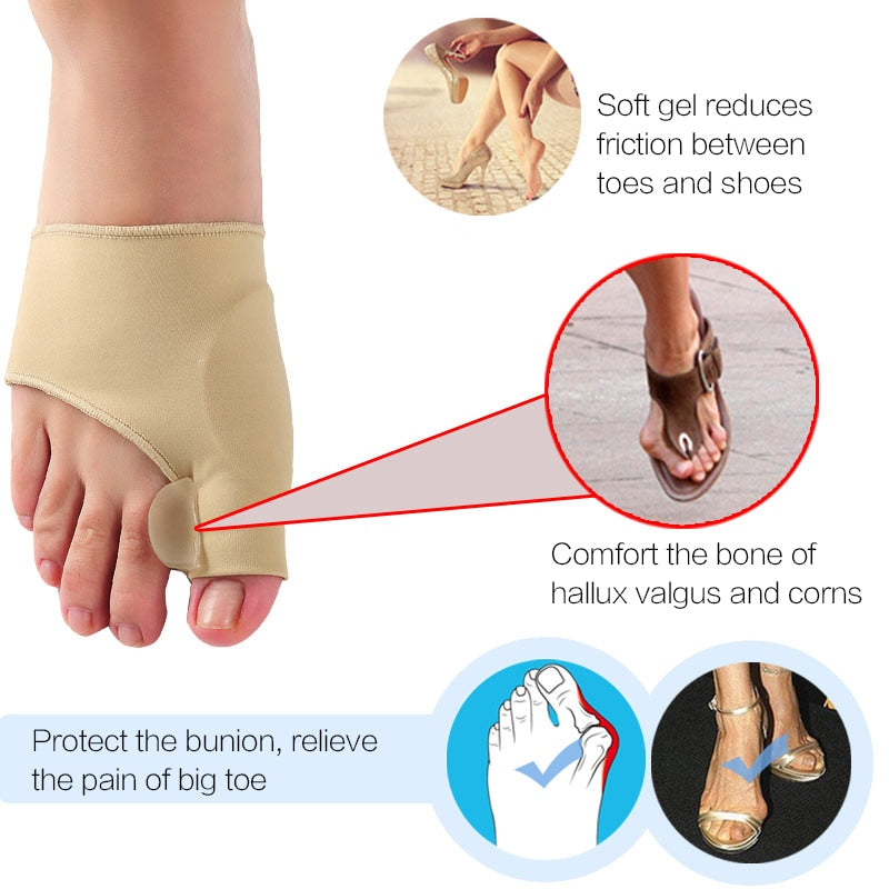 1Pair Toe Separator for Hallux Valgus Bunion