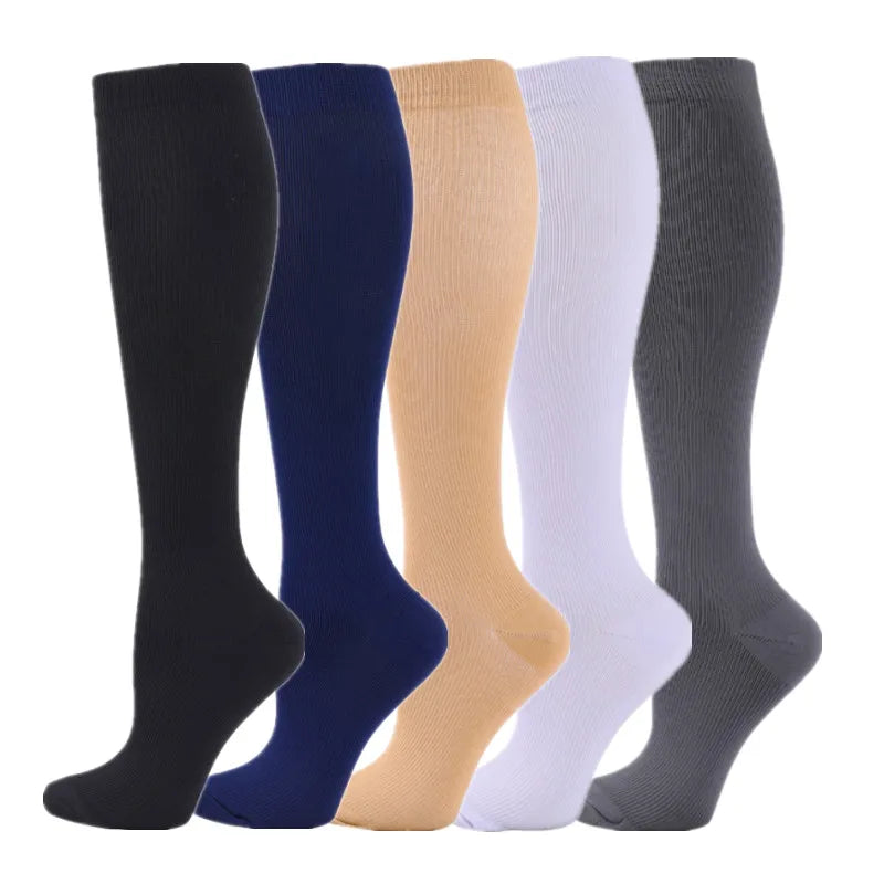 5 Pair/Pack Knee High Compression Socks