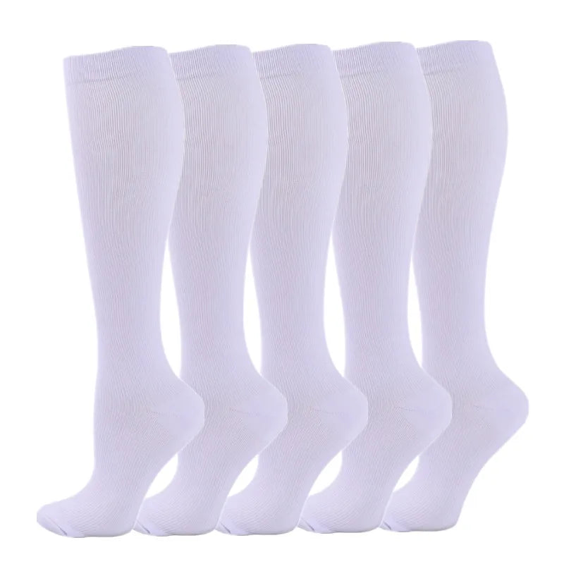 5 Pair/Pack Knee High Compression Socks