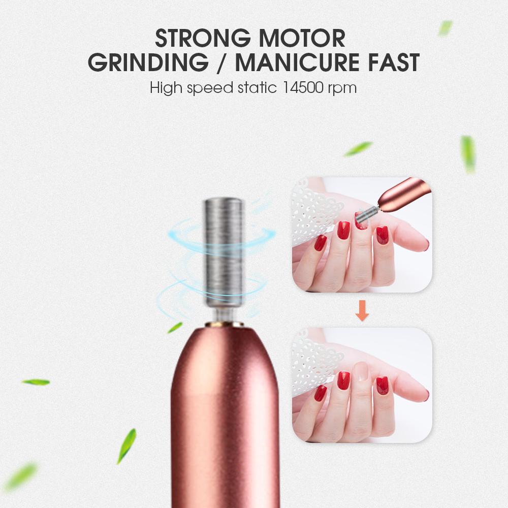 USB Electric Nail File Set Pink Iolaus