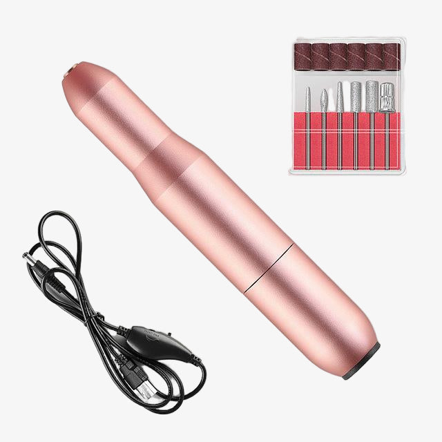 USB Electric Nail File Set Pink Iolaus