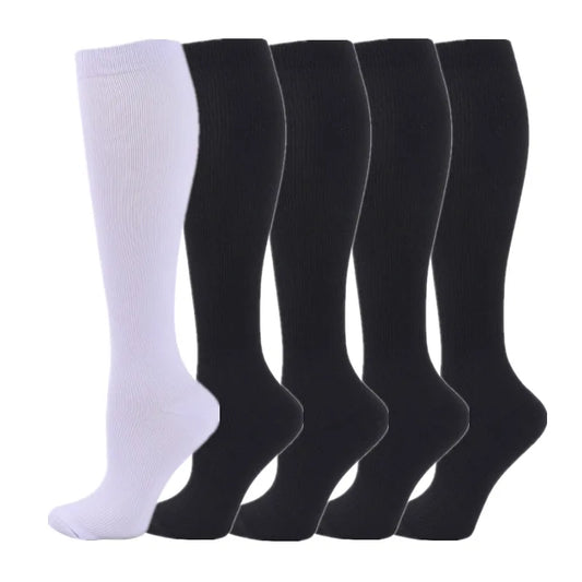 5 Pair/Pack Knee High Compression Socks