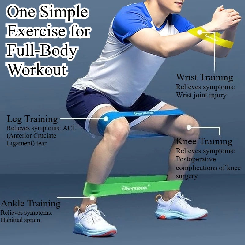 Rehabilitation Resistance Bands Leg Ankle Recovery, Post-Surgery Elastic Exercise Loop, Medical Knee Brace Child's Joint Therapy