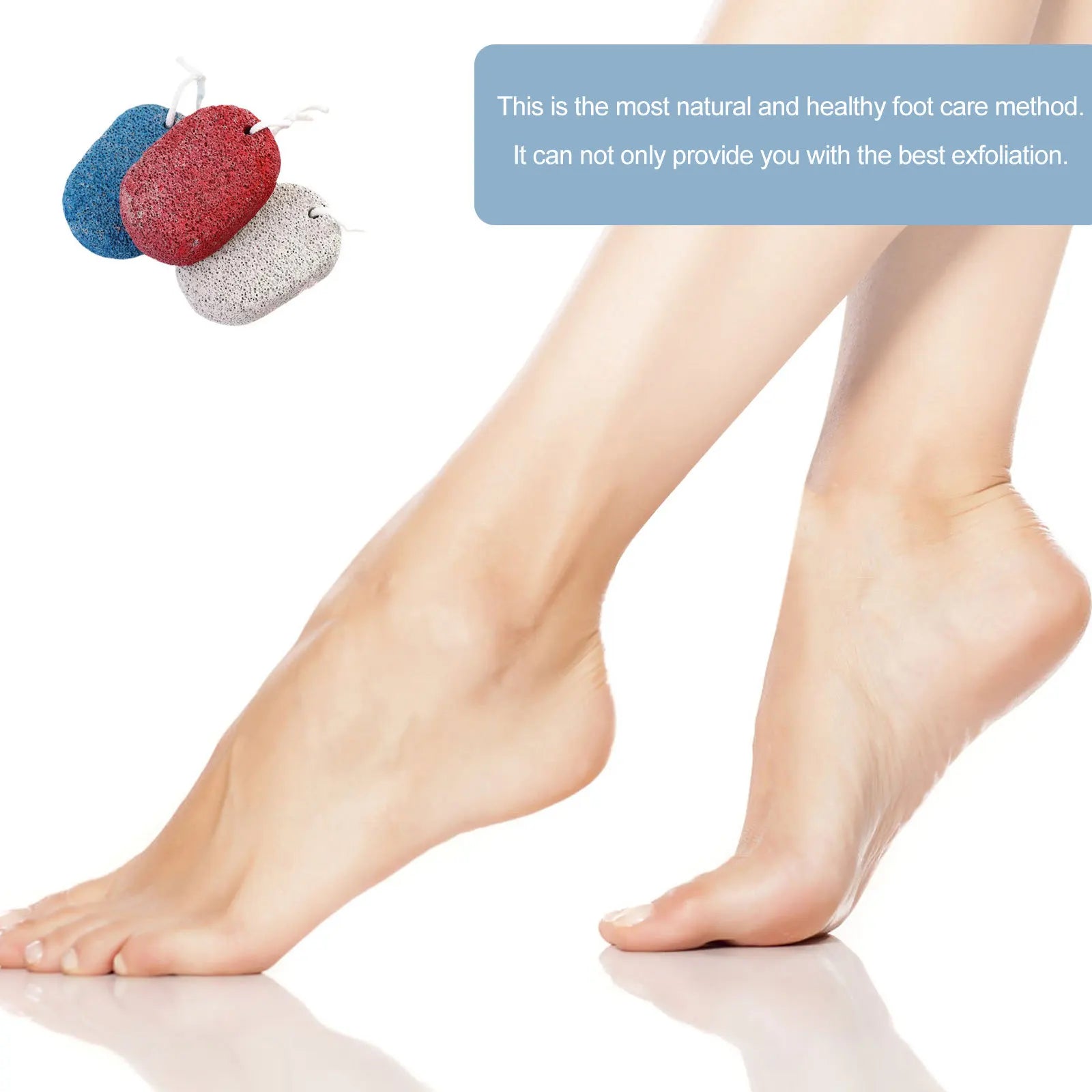 2pcs Foot Pumice Stone Natural Dead Skin Remover Callus Corn Removal Pedicure Tool Set Home Spa Feet Care Accessory Scraping