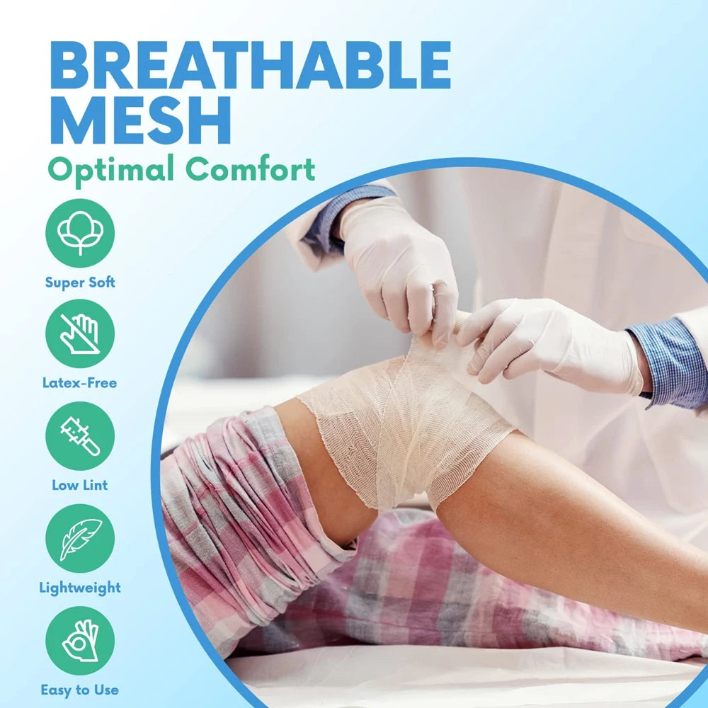 4 Rolls Gauze Bandage Roll with Tape