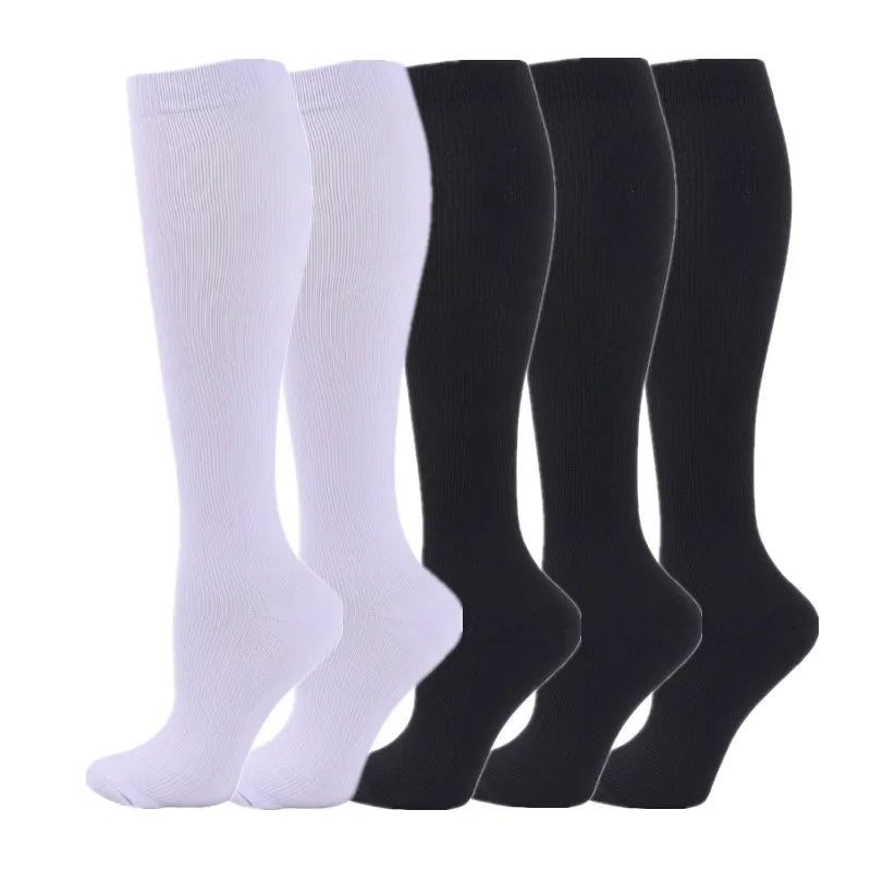 5 Pair/Pack Knee High Compression Socks