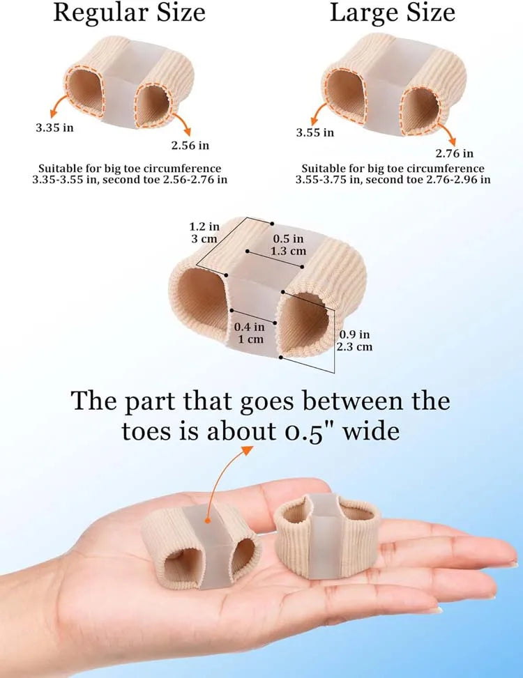 2 Pack Durable Toe Separators for Bunion Pain Relief The Online Foot Store