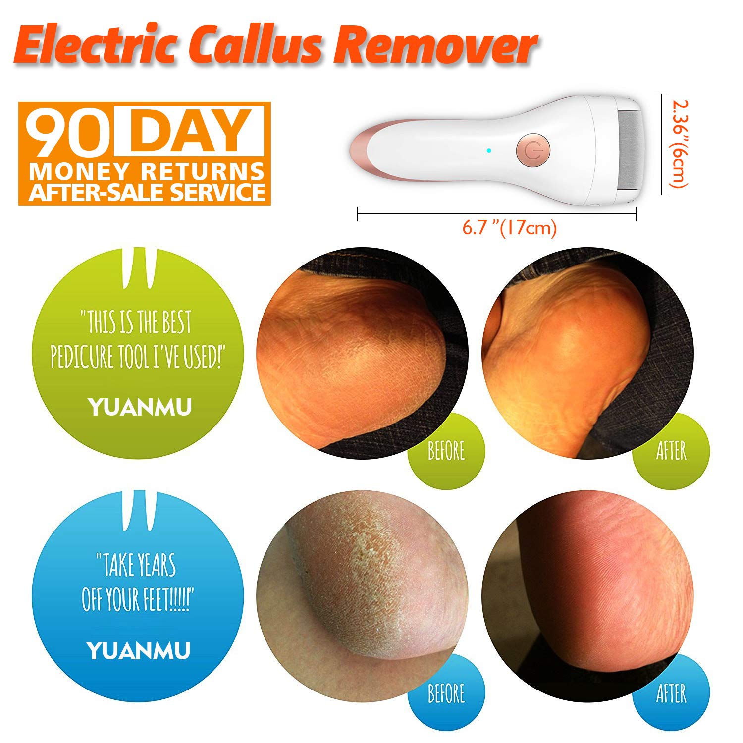 Electric Portable Callus and Foot File Maroon Asteria