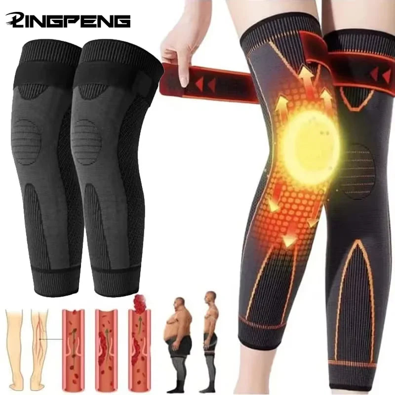 1PC Non-Slip Knee Pads Elastic Long Leg Sleeve Bandage Pressurized Knee Pads Running Sports Warm Leg Protection Accessories