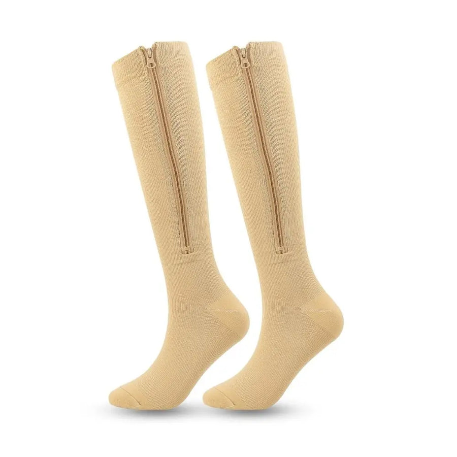 Zip Compression Socks – Easy On/Off Circulation Support