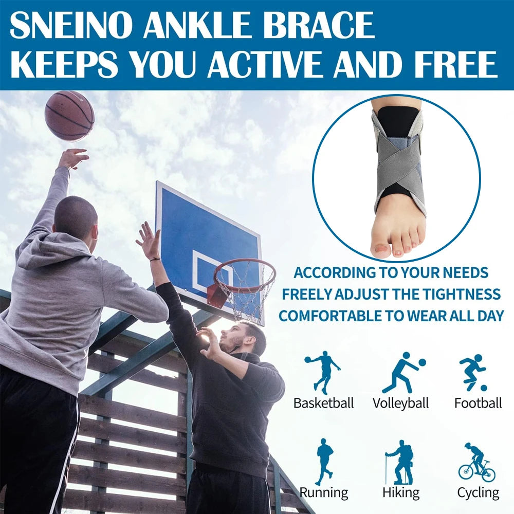 1PCS Sports Ankle Brace with Adjustable Straps for Moderate Lateral Ankle Sprain-for Basketball, Volleyball, Football, Tennis