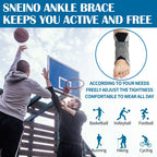 1PCS Sports Ankle Brace with Adjustable Straps for Moderate Lateral Ankle Sprain-for Basketball, Volleyball, Football, Tennis