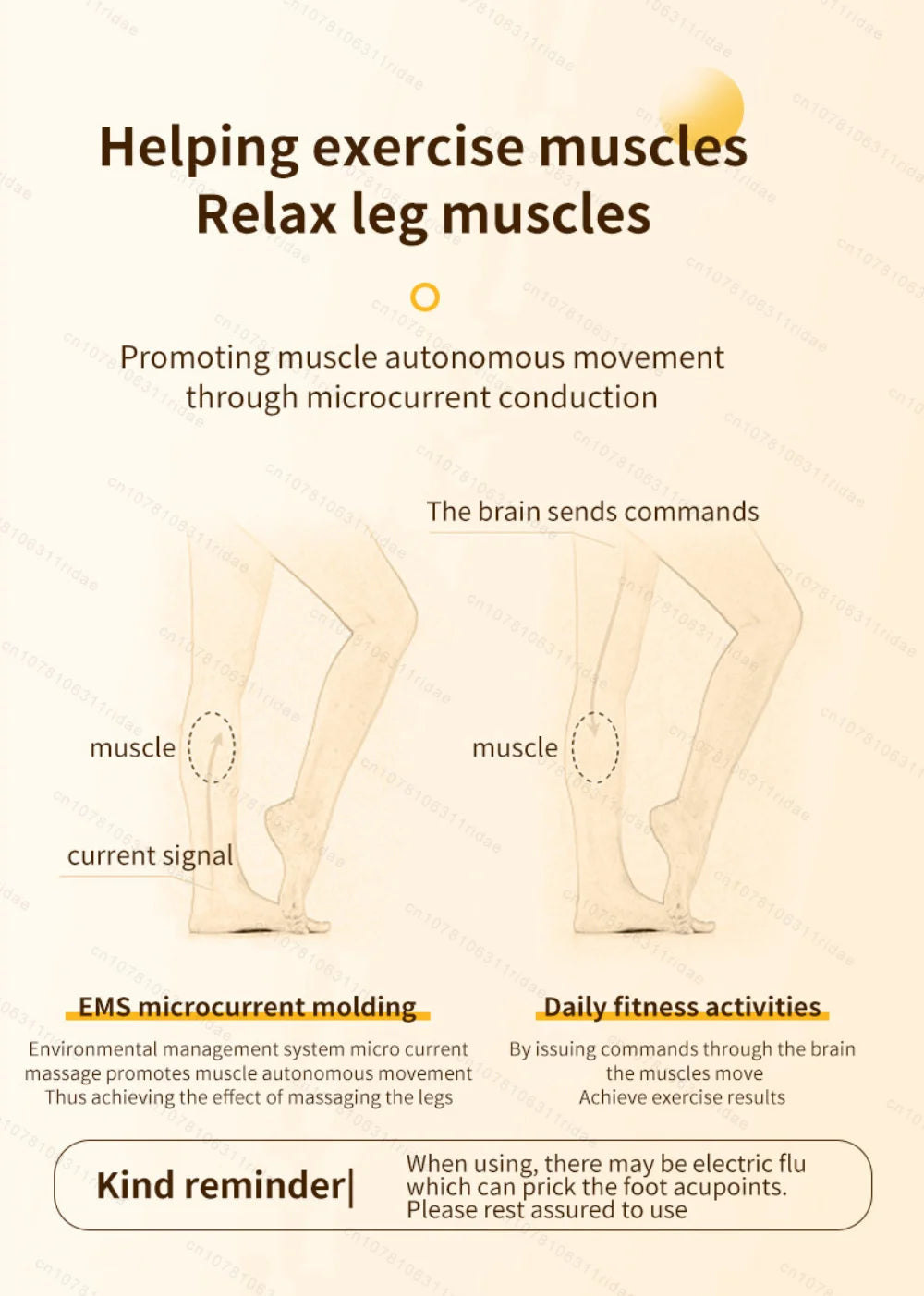 EMS Foot Massager Electric Stimulator for Circulation Feet Legs Heating Pulse Muscle Massage Device Body Massage Losing Weight