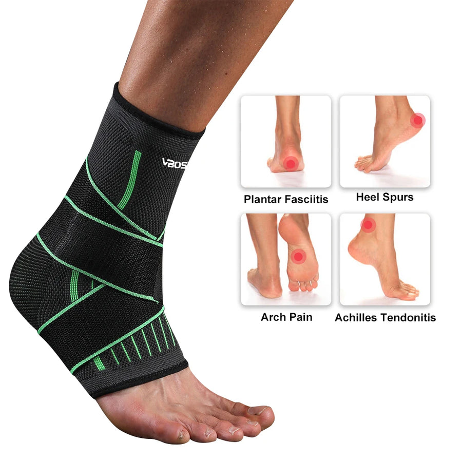 Adjustable Elastic Ankle Brace  with Compression Sleeve