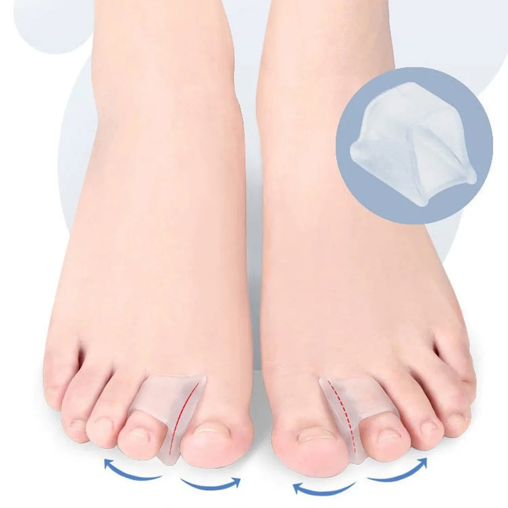 2Pcs Hammer Toe Corrector Hammertoe Straightener for Curled Crooked Bent Claw and Overlapping Toes Bunion Pads