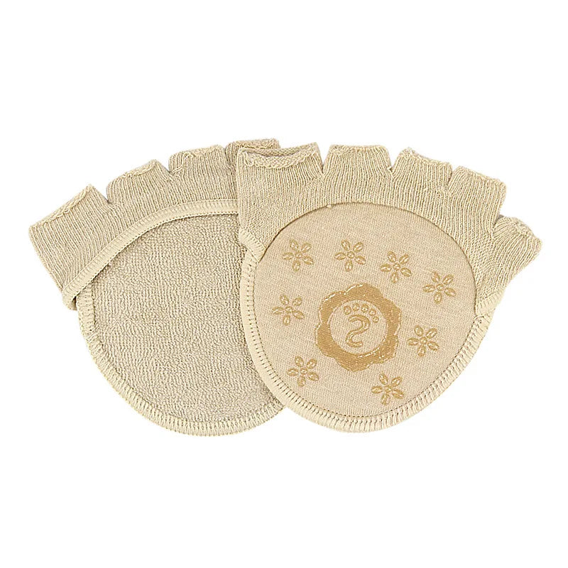 2Pcs=1Pair Five Finger Socks Pad Toe Separator Foot Care Half Bunion Sleeve Protector Hallux Valgus Forefoot Insoles For Women