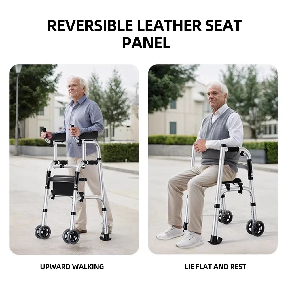 Adjustable Elderly Walking Cane Foldable Mobility Walker