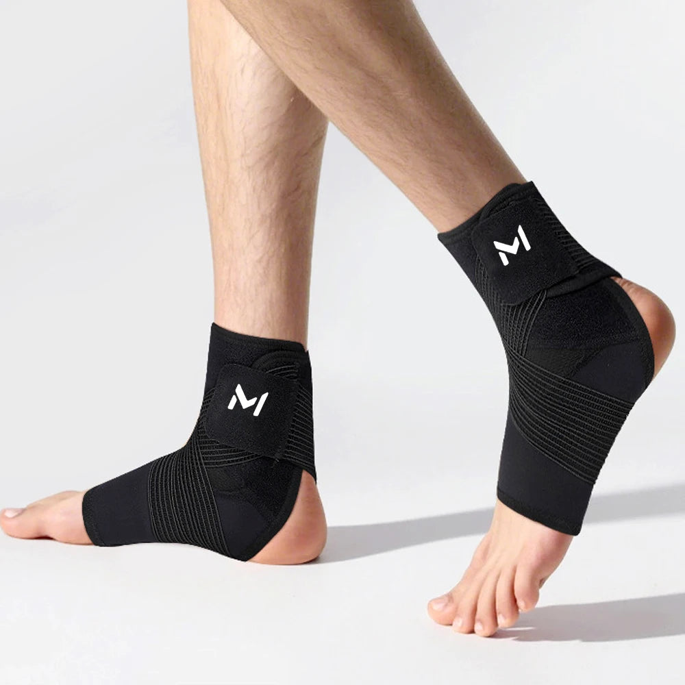 1/2Pcs Ankle Brace with Straps, Ankle Compression Support Sleeve for Men Women Achilles Tendonitis Plantar Fasciitis Sprained