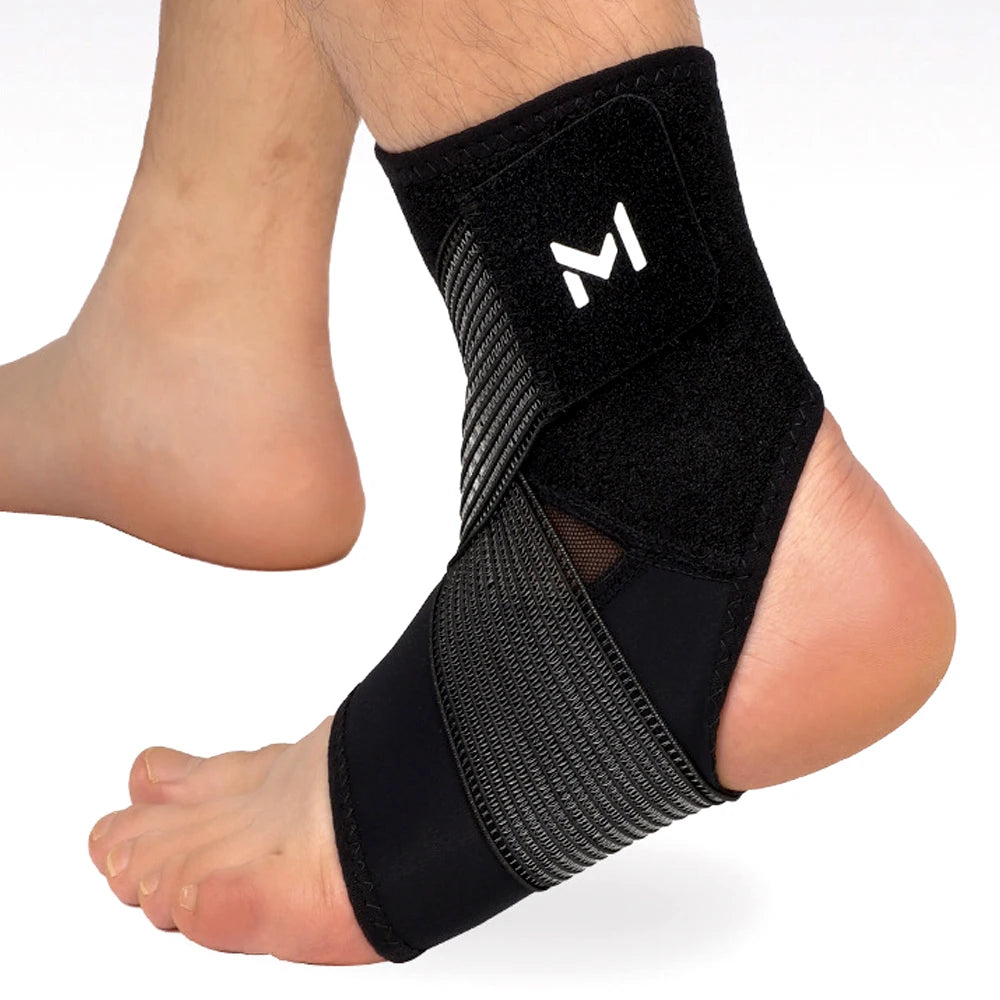 1/2Pcs Ankle Brace with Straps, Ankle Compression Support Sleeve for Men Women Achilles Tendonitis Plantar Fasciitis Sprained