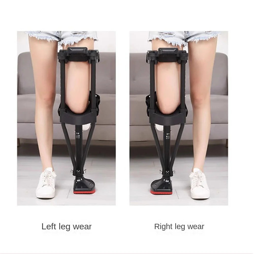 Support-Free Walking Aids Knee Walker Single-Leg Telescoping Assisted Walking Stick Hands Free Crutch Leg Knee Mobility Support