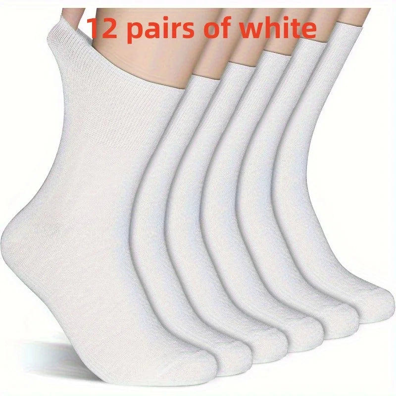12 Pairs Diabetic Socks – Non-Binding, Loose Fit, Breathable Comfort The Online Foot Store