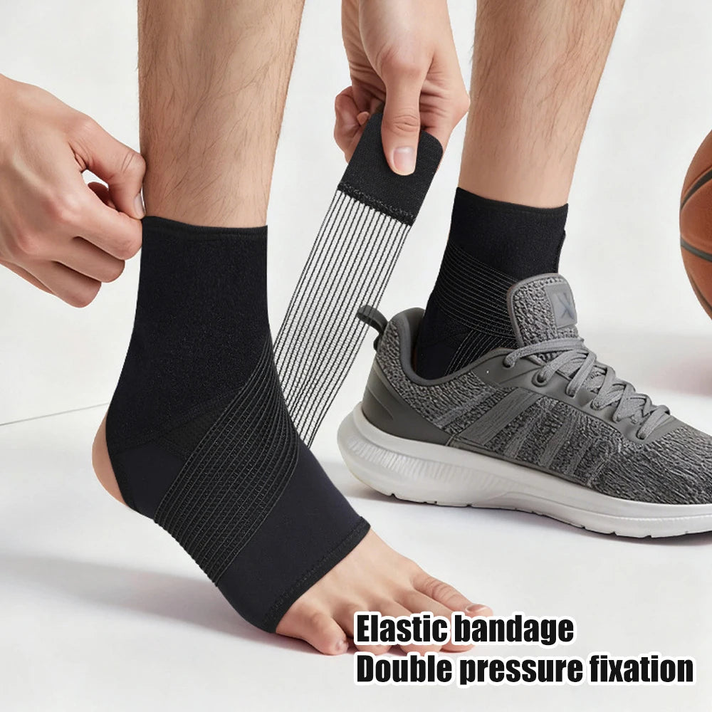 1/2Pcs Ankle Brace with Straps, Ankle Compression Support Sleeve for Men Women Achilles Tendonitis Plantar Fasciitis Sprained