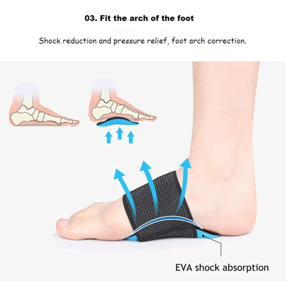 2Pcs EVA Flat Feet Arch Support