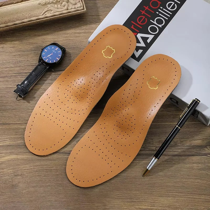 1 Pair Leather Orthopedic Insoles – Arch Support for Flat Feet The Online Foot Store