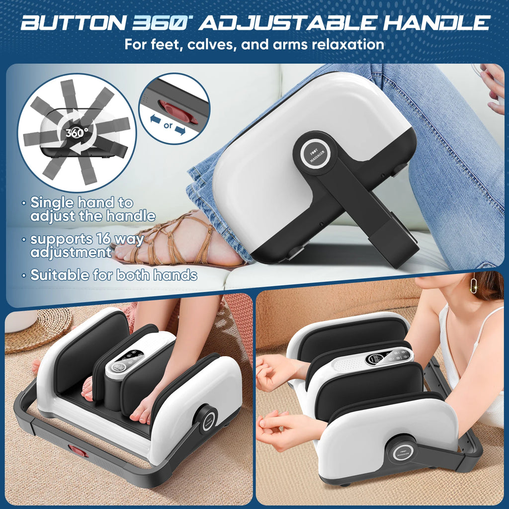 Electric Foot Massage Machine With Heat Remote Home Foot Calf Arm Three-in-one Massager Leg Beauty Machine Kneading Air Massager