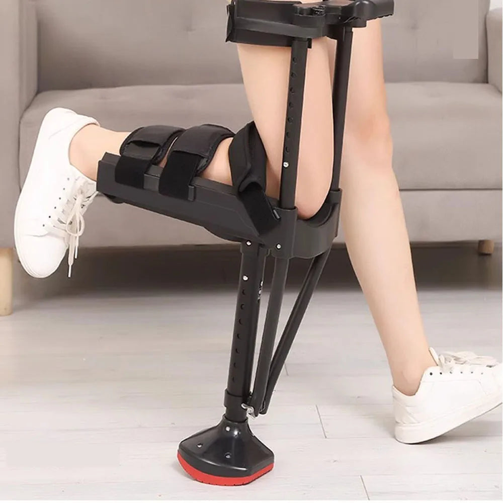 Support-Free Walking Aids Knee Walker Single-Leg Telescoping Assisted Walking Stick Hands Free Crutch Leg Knee Mobility Support