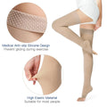 1Pair Thigh High Toeless Compression Stockings 20-32 mmHg