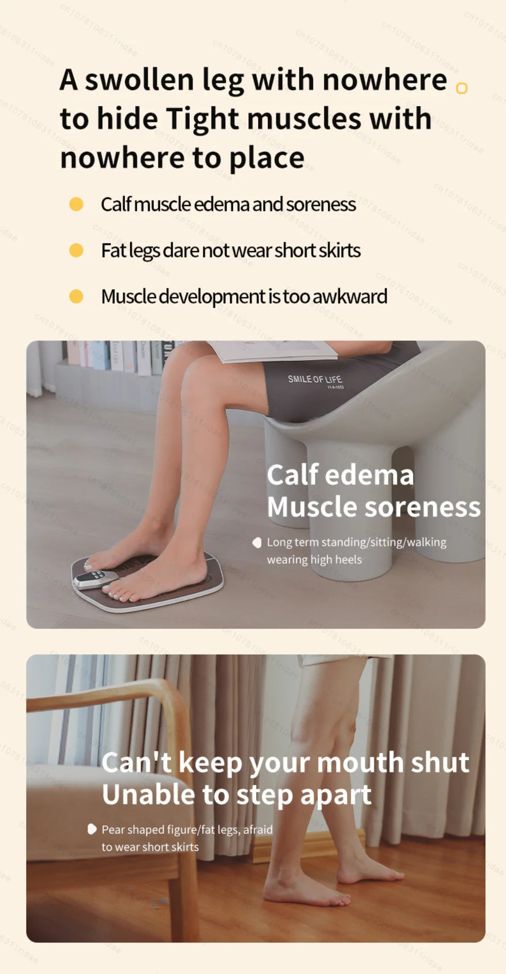 EMS Foot Massager Electric Stimulator for Circulation Feet Legs Heating Pulse Muscle Massage Device Body Massage Losing Weight