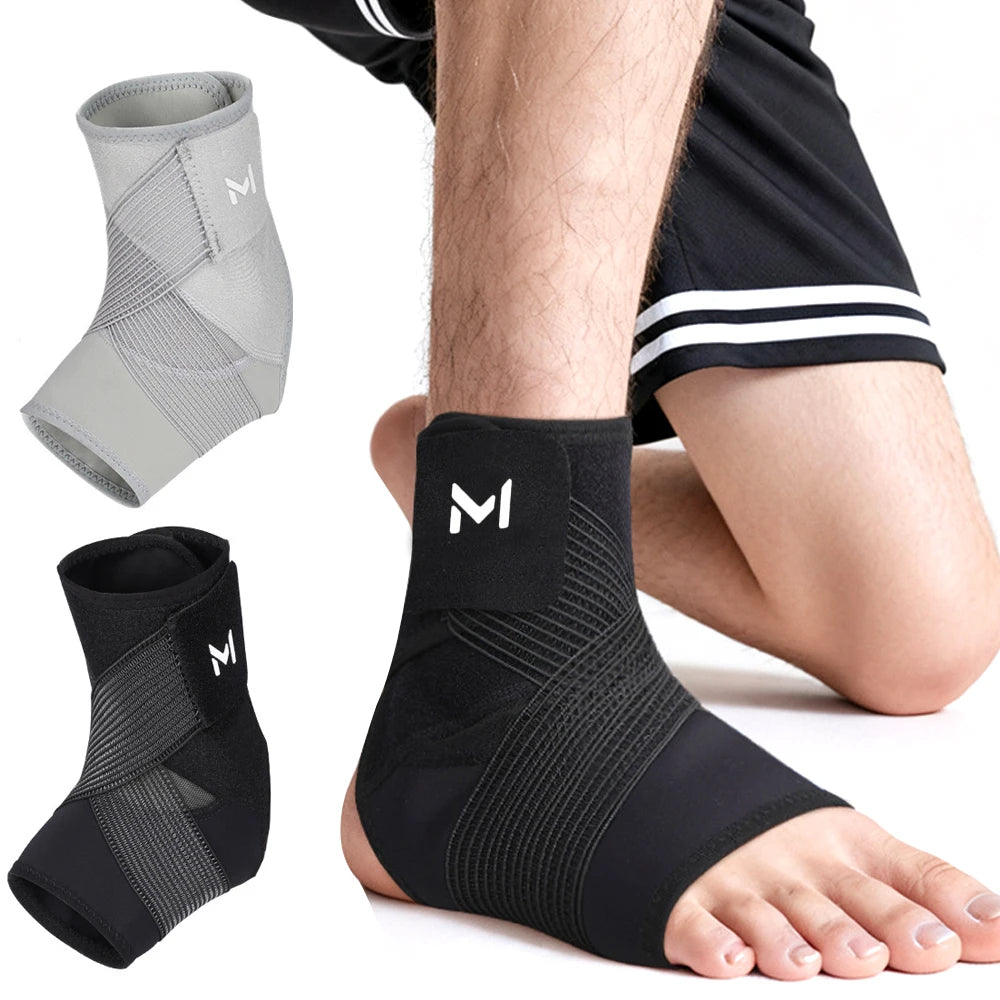 1/2Pcs Ankle Brace with Straps, Ankle Compression Support Sleeve for Men Women Achilles Tendonitis Plantar Fasciitis Sprained