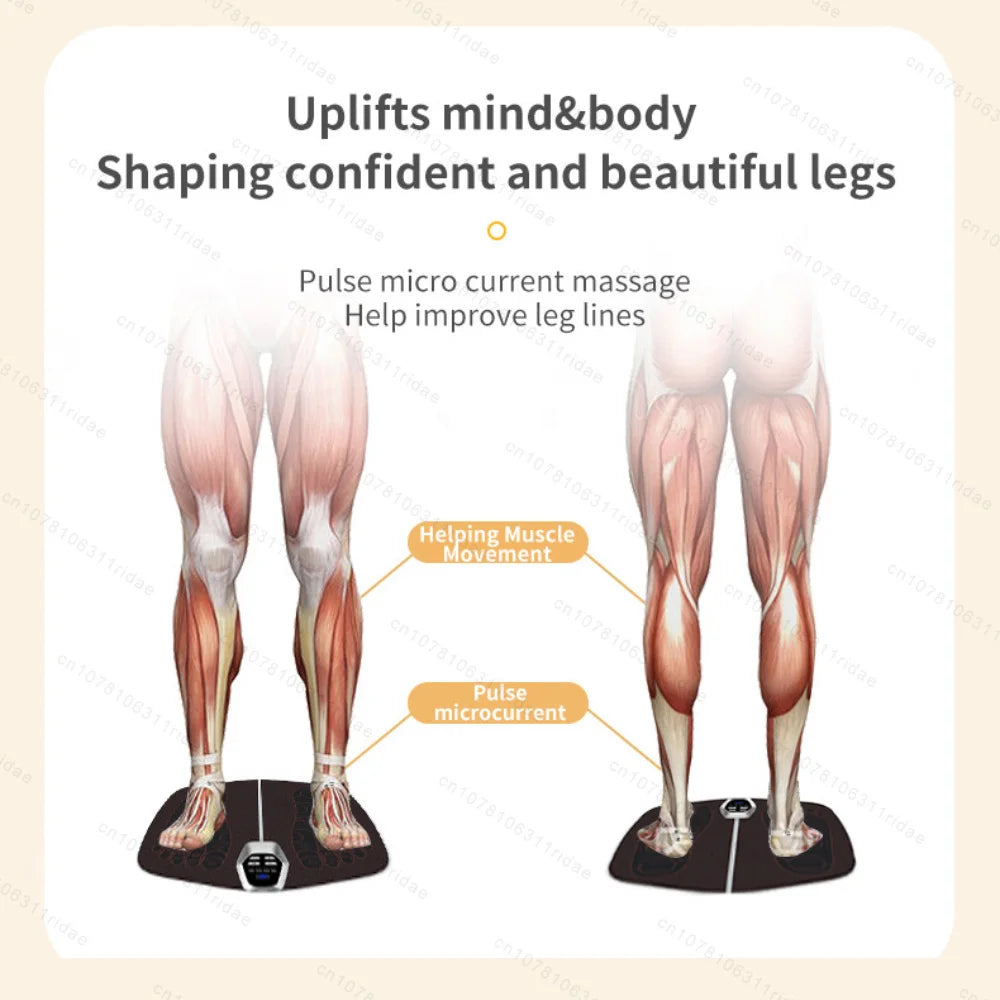 EMS Foot Massager Electric Stimulator for Circulation Feet Legs Heating Pulse Muscle Massage Device Body Massage Losing Weight
