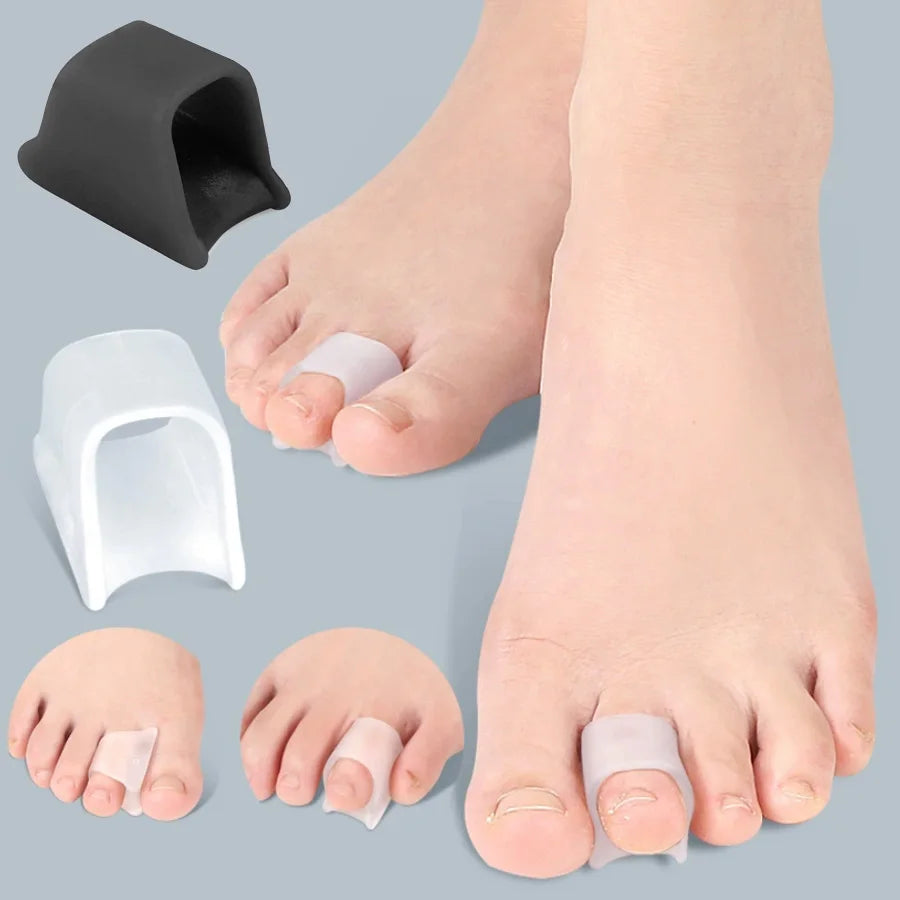 2Pcs Hammer Toe Corrector Hammertoe Straightener for Curled Crooked Bent Claw and Overlapping Toes Bunion Pads