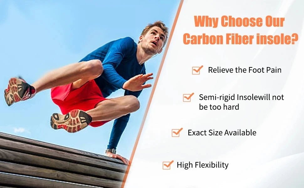 1 Pair Morton's Extension Orthotic Rigid Carbon Fiber Insole Insert for Morton's Toe Turf Toe Hallux Rigidus Arthritis Limitus