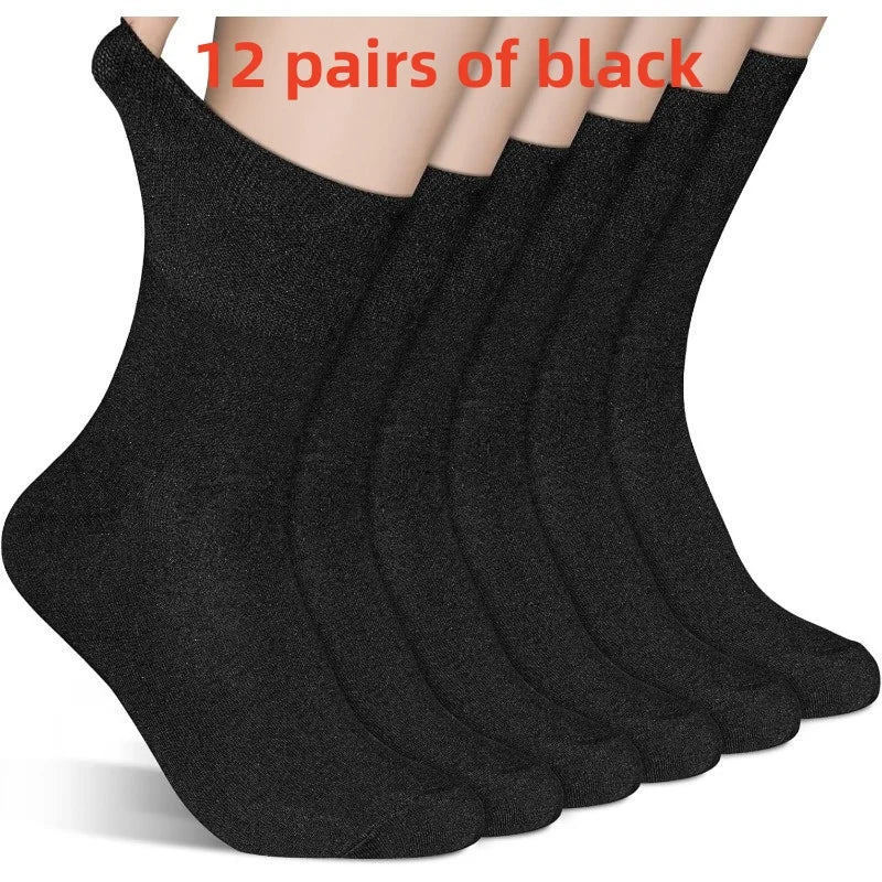 12 Pairs Diabetic Socks – Non-Binding, Loose Fit, Breathable Comfort The Online Foot Store