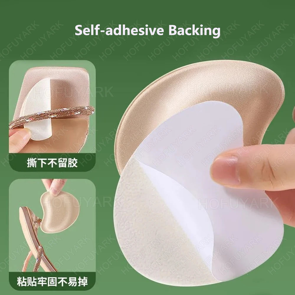 8Pcs Forefoot Pad Pain Relief Insert Half Size Insoles Non-slip Cushion Shoe Breathable Sweat Absorbing Foot Pads for Shoes