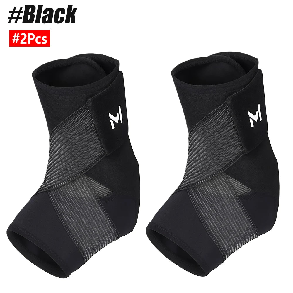 1/2Pcs Ankle Brace with Straps, Ankle Compression Support Sleeve for Men Women Achilles Tendonitis Plantar Fasciitis Sprained