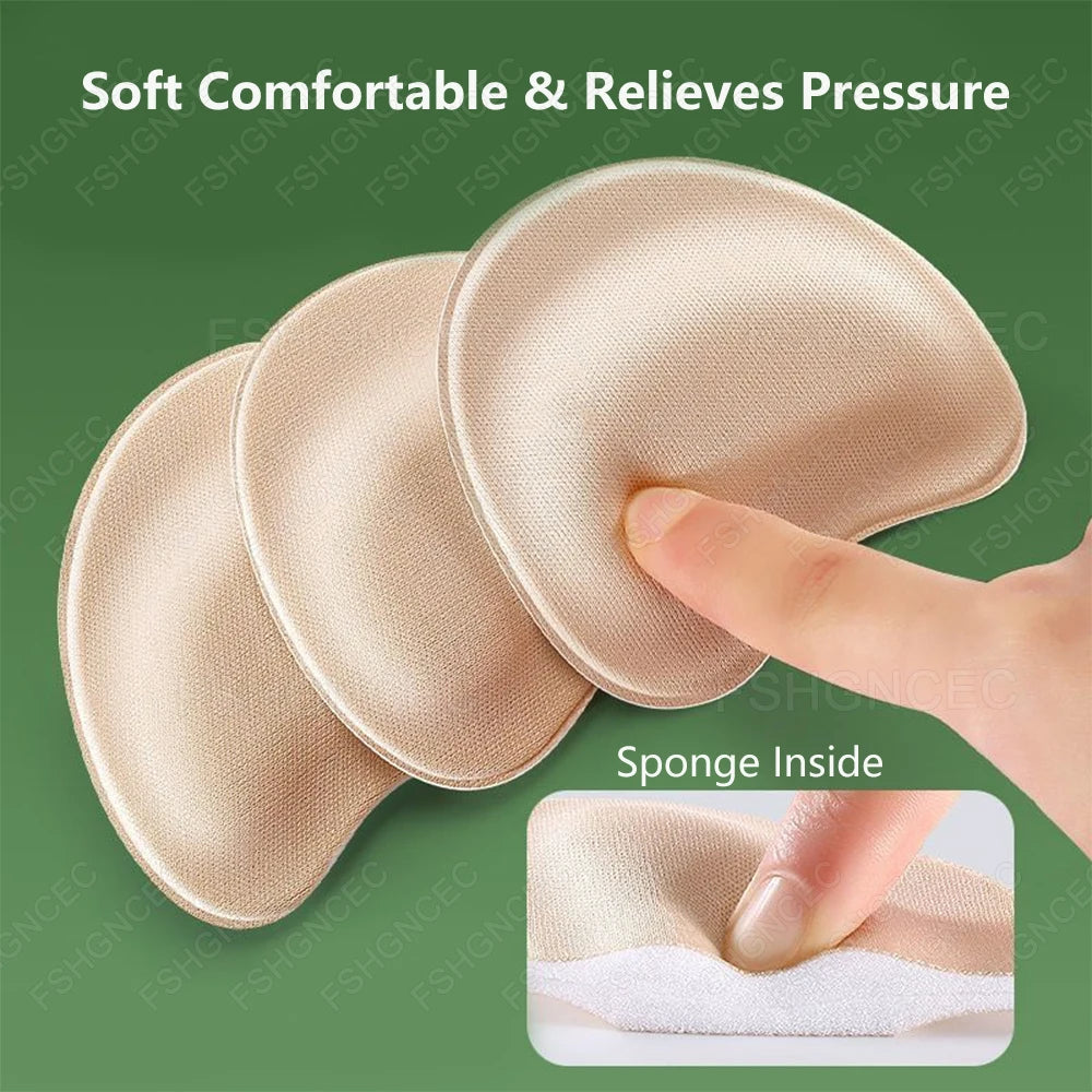 8Pcs Forefoot Pad Pain Relief Insert Half Size Insoles Non-slip Cushion Shoe Breathable Sweat Absorbing Foot Pads for Shoes